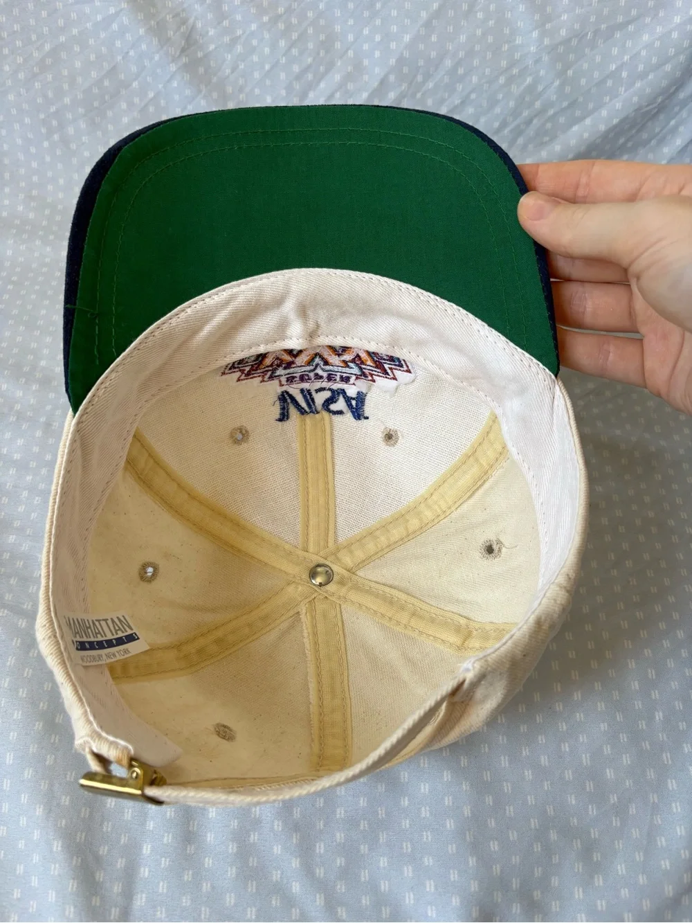 Super Bowl XXX Kids Baseball Cap in Beige and Navy